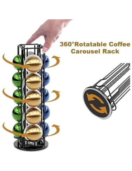 Soporte para Cápsulas de Café SEVENLINE Vertuoline 20 unidades Soporte para Cápsulas de Café SEVENLINE Vertuoline 20 unidades
