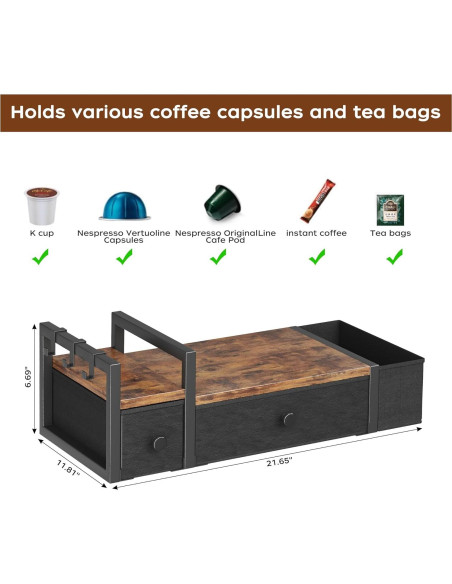 Organizador de K-Cup Homeiju - Soporte para 52 Cápsulas de Café Organizador de K-Cup Homeiju - Soporte para 52 Cápsulas de Café