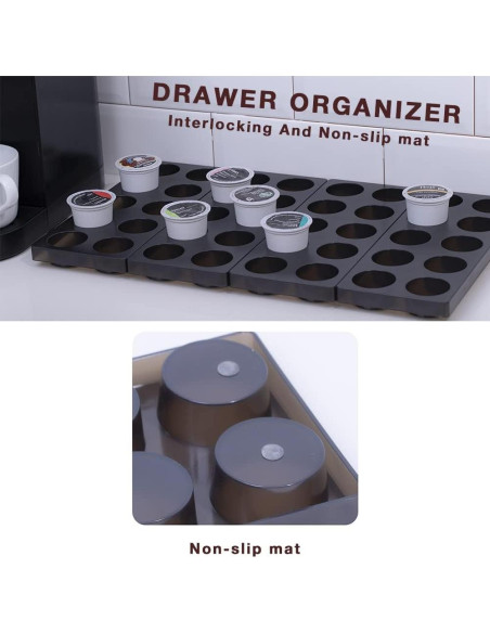 Organizador de Cápsulas de Café Wobivcs para Cajón 20 Caps Organizador de Cápsulas de Café Wobivcs para Cajón 20 Caps