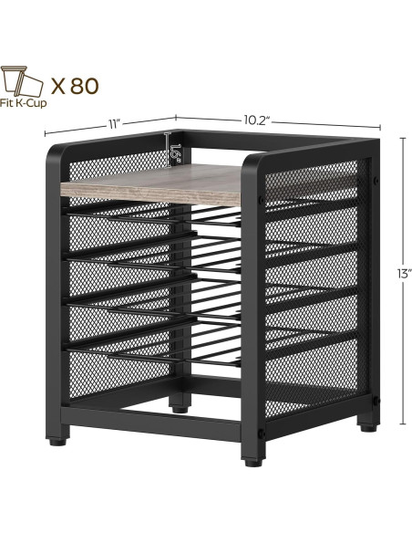 Soporte Organizador de Cápsulas de Café YATINEY 4 Niveles 80 Caps Soporte Organizador de Cápsulas de Café YATINEY 4 Niveles 80 Caps