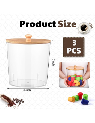 Organizador de Cápsulas de Café Honeydak 3 Piezas Acrílico