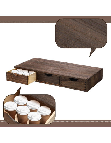 Organizador de Cajones de Madera Suzile 3 Cajones 60x30 cm