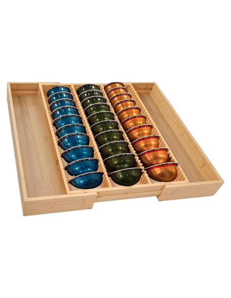 Soporte Organizador de Cápsulas de Café Bambú MAGIC BAMBOO 7 Cajones Soporte Organizador de Cápsulas de Café Bambú MAGIC BAMBOO 7 Cajones