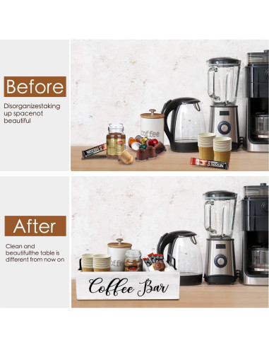 Organizador de Estación de Café MINCORD Blanco 4 Compartimentos