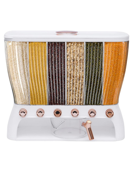 Dispensador de Alimentos Secos 6 Compartimentos HefengElec Dispensador de Alimentos Secos 6 Compartimentos HefengElec