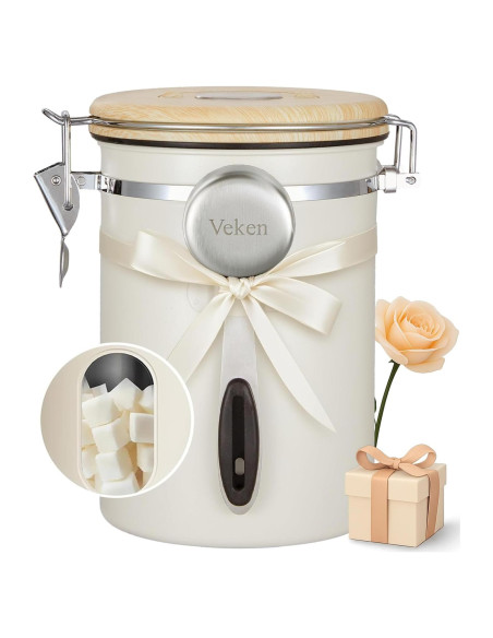 Contenedor de Café Veken 622 g Acero Inoxidable Hermético Contenedor de Café Veken 622 g Acero Inoxidable Hermético