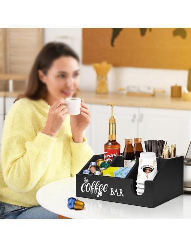 Organizador de Bar de Café Uipame - Soporte de Cápsulas y Tazas