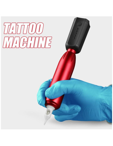 Kit de Tatuaje Nazzor Inalámbrico con 2 Baterías y 20 Agujas