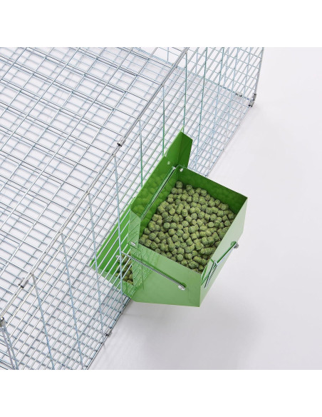 Comedero Metálico para Animales Pequeños CounttyLivin 11.68 cm Verde