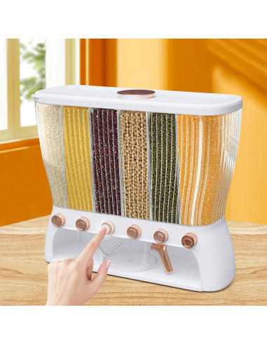 Dispensador de Alimentos Secos 6 Compartimentos MSAIERPLR