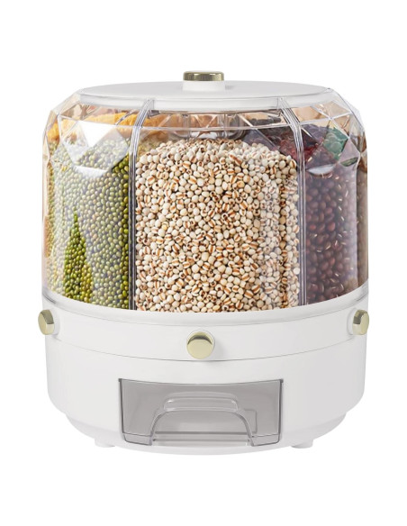 Dispensador de Arroz y Granos QWNBG 6 Rejillas 25x25 cm Dispensador de Arroz y Granos QWNBG 6 Rejillas 25x25 cm