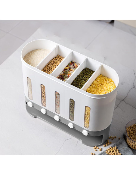Dispensador de Alimentos Secos Fetcoi 10L Montaje en Pared Dispensador de Alimentos Secos Fetcoi 10L Montaje en Pared