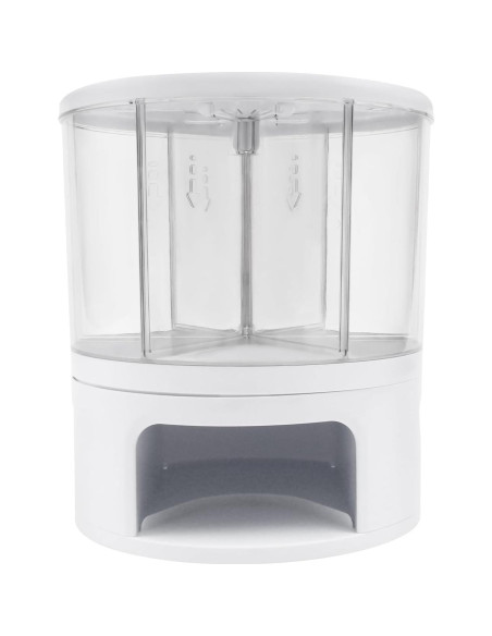 Dispensador de Granos Rotatorio 360 POIOKLJRE 11kg Blanco Dispensador de Granos Rotatorio 360 POIOKLJRE 11kg Blanco