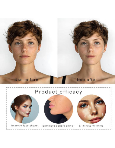 Correa Facial Reafirmante Yuibthr para Dormir - Negro