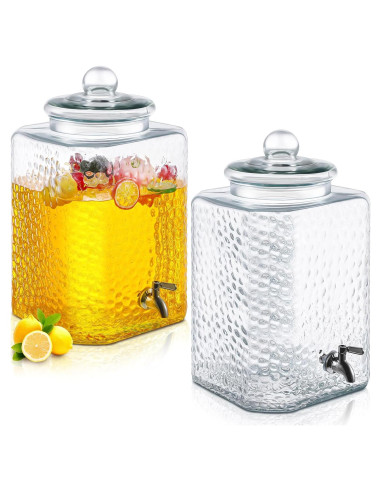 Paquete de 2 dispensadores de agua Tiangrid 19 litros vidrio