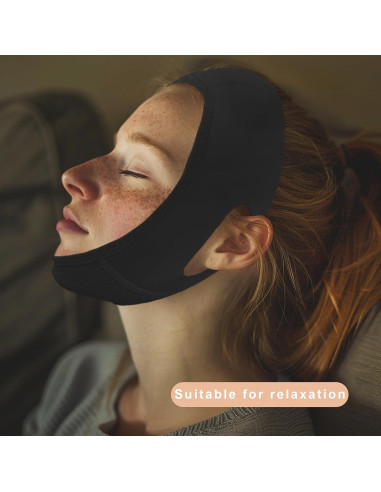Correa Facial Reafirmante Yuibthr para Dormir - Negro
