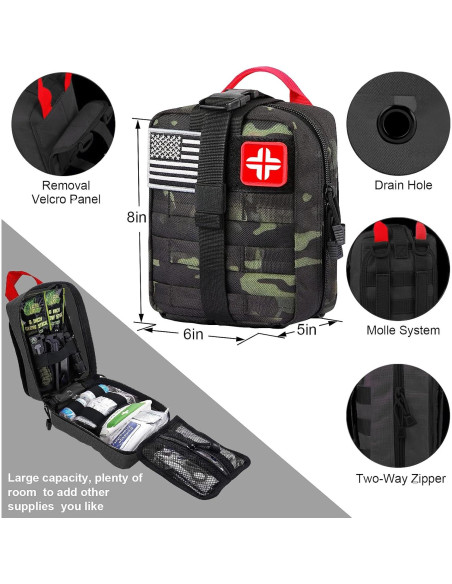 Kit de Supervivencia LUXMOM 142 Piezas con Primeros Auxilios Kit de Supervivencia LUXMOM 142 Piezas con Primeros Auxilios
