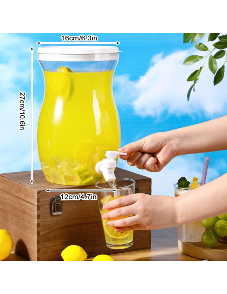 Dispensador de Bebidas Havawish 3.79L Plástico Blanco 2 Pcs Dispensador de Bebidas Havawish 3.79L Plástico Blanco 2 Pcs