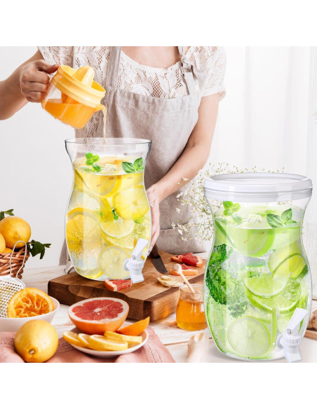 Dispensador de Bebidas Havawish 3.79L Plástico Blanco 2 Pcs Dispensador de Bebidas Havawish 3.79L Plástico Blanco 2 Pcs