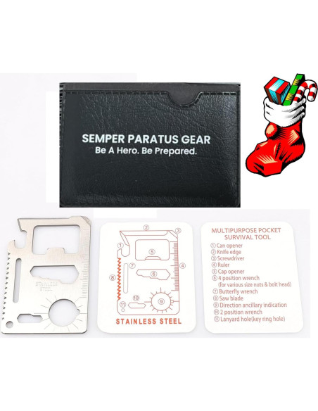 Tarjeta Multitool 14 en 1 Semper Paratus Gear - Kit Supervivencia Tarjeta Multitool 14 en 1 Semper Paratus Gear - Kit Supervivencia