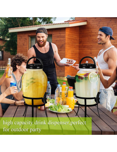 Dispensador de Bebidas Havawish 2 Pack 4.4L con Soporte Negro Dispensador de Bebidas Havawish 2 Pack 4.4L con Soporte Negro