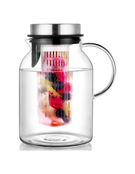 Jarra Infusora de Vidrio Hiware 2L con Tapa y Filtro Jarra Infusora de Vidrio Hiware 2L con Tapa y Filtro