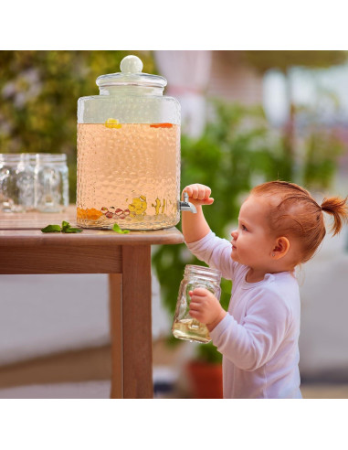 Dispensador de Bebidas de Vidrio Kochorie 18L con Grifo Inoxidable