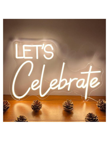 Cartel de Neón LED Personalizado La Celebración 60 cm
