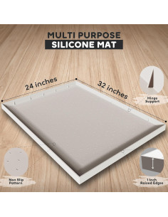 Alfombrilla para Comida de Perro PETHAPPILY XL 81x61cm Impermeable 2