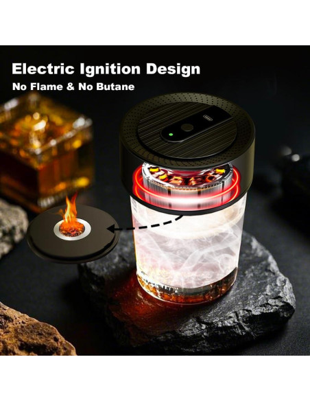 Kit de Ahumador de Whisky Eléctrico Lotnafee con 8 Astillas Kit de Ahumador de Whisky Eléctrico Lotnafee con 8 Astillas
