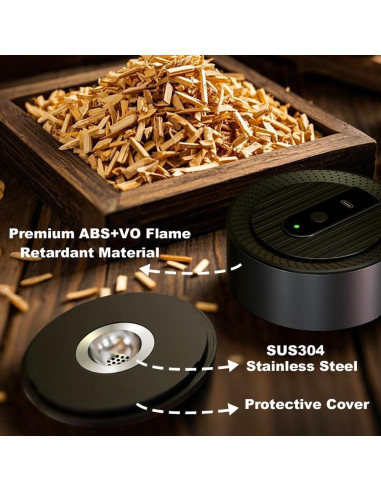 Kit de Ahumador de Whisky Eléctrico Lotnafee con 8 Astillas
