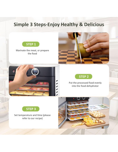 Deshidratador de Alimentos Septree 8 Bandejas Acero Inoxidable