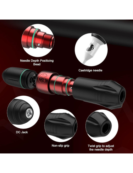 Kit de Tatuaje Solong EK129A para Principiantes con Estuche Kit de Tatuaje Solong EK129A para Principiantes con Estuche