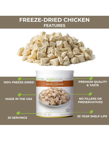 Pollo Liofilizado Nutristore 520g - Alimento de Emergencia