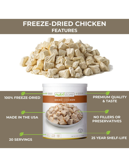 Pollo Liofilizado Nutristore 520g - Alimento de Emergencia Pollo Liofilizado Nutristore 520g - Alimento de Emergencia