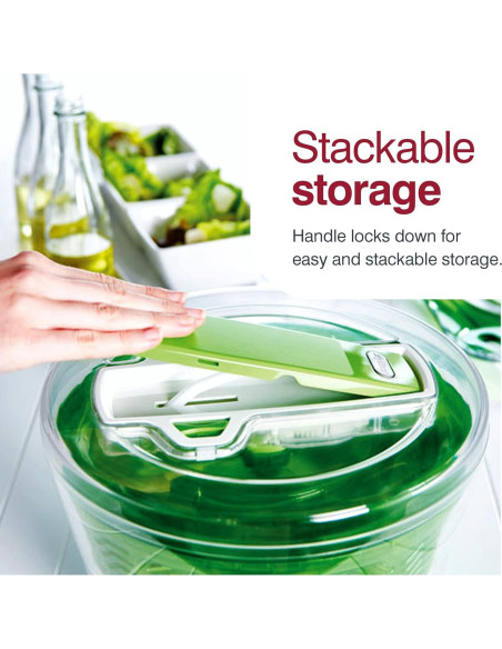 Ensaladera Grande Zyliss Swift Dry - Colador y Secador Verde Ensaladera Grande Zyliss Swift Dry - Colador y Secador Verde