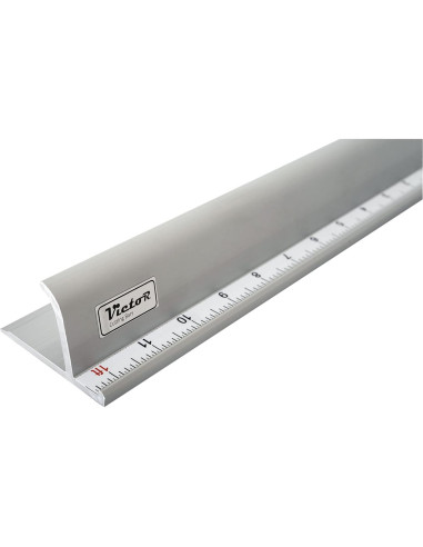 Regla de Corte de Aluminio Victor 61 cm con Bisel de Protección