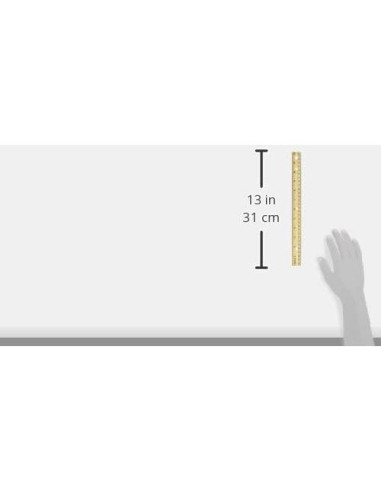 Regla de Madera Perforada Westcott 30.48 cm con Bisel Metálico