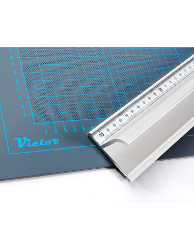 Regla de Corte de Aluminio Victor 61 cm con Bisel de Protección