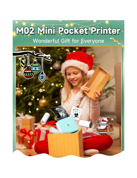 Impresora de Etiquetas Phomemo M02 Mini Térmica Bluetooth Cian Impresora de Etiquetas Phomemo M02 Mini Térmica Bluetooth Cian