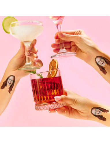 Tatuajes Temporales Personalizados Gran Punto de Felicidad - Set de 12