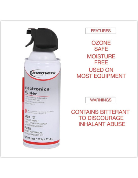 Limpiador de Aire Comprimido Innovera 283.5 g - Lata Segura Limpiador de Aire Comprimido Innovera 283.5 g - Lata Segura