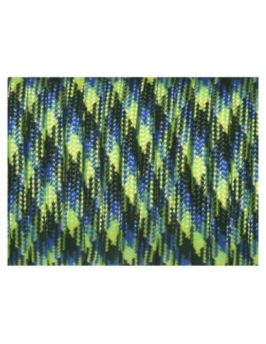 Cuerda Paracord 550 Sacoora 31m Nylon Camo Azul Verde