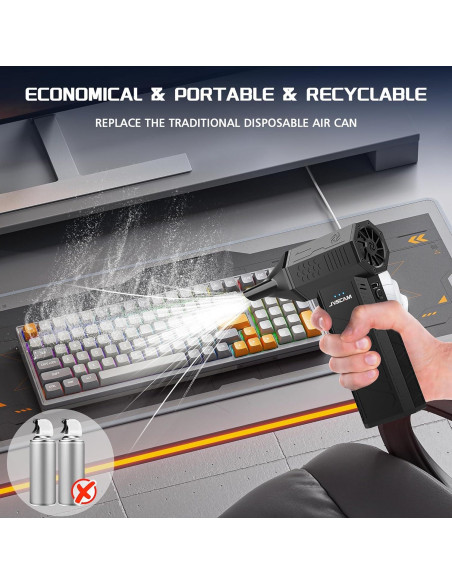 Soplador de Aire Comprimido JVSCAM X3 Recargable 3 Velocidades Soplador de Aire Comprimido JVSCAM X3 Recargable 3 Velocidades