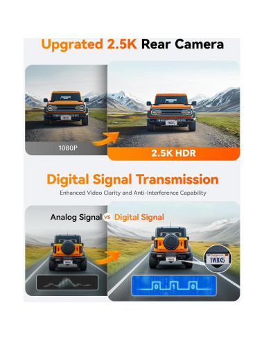 Cámara Dash 3 Canales 4K WOLFBOX X5 + Arrancador 3000A