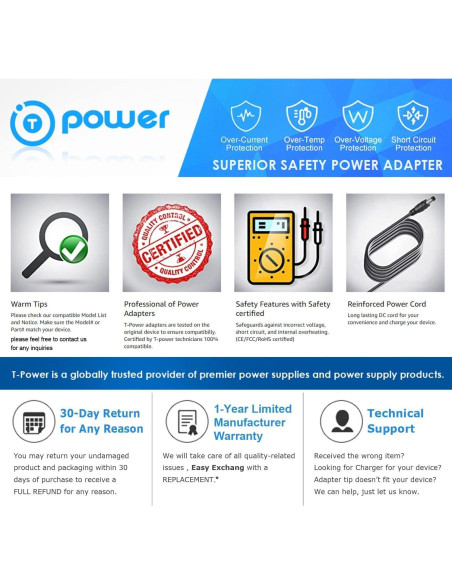 Cargador T POWER para Arrancador WOLFBOX 3000A 4000A Cargador T POWER para Arrancador WOLFBOX 3000A 4000A