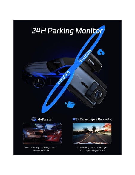 Cámara Dash Pelsee P3 4K Doble Frontal y Trasera con Wi-Fi Cámara Dash Pelsee P3 4K Doble Frontal y Trasera con Wi-Fi