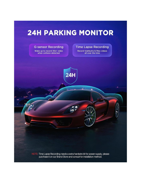 Cámara de tablero 4K ONDASHCAM con GPS y WiFi, 3.5" IPS Cámara de tablero 4K ONDASHCAM con GPS y WiFi, 3.5" IPS