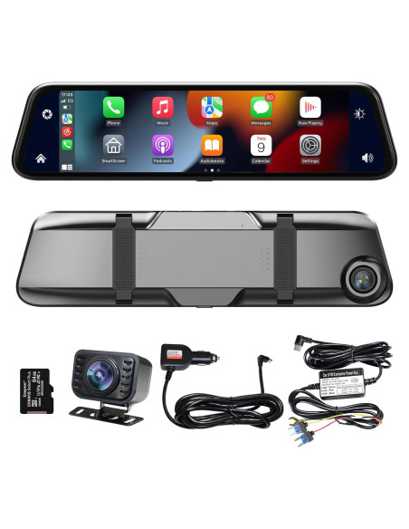 Cámara de Espejo Retrovisor 12" ONCHEER 2K con CarPlay y Android Auto Cámara de Espejo Retrovisor 12" ONCHEER 2K con CarPlay y Android Auto