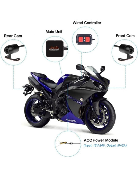 Cámara de Salpicadero para Motocicleta VSYSTO D6 1080P WiFi Cámara de Salpicadero para Motocicleta VSYSTO D6 1080P WiFi
